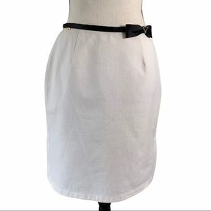 NWT - St. John Sport by Marie Gray-White & Black Bow Skirt